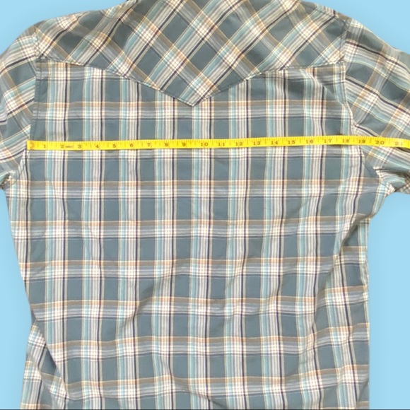 PLAID PEARL SNAP BUTTON DOWN SHORT SLEEVE HOLLISTER CO WESTERN STYLING MENS XL - Picture 6 of 6